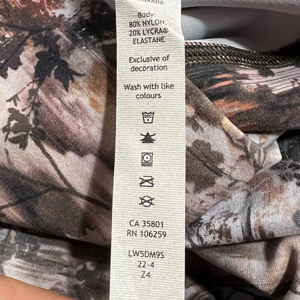 Lululemon Leggings Womens 4 High Rise Pink Brown Abstract Print Yoga LW5DM9S - Picture 7 of 12